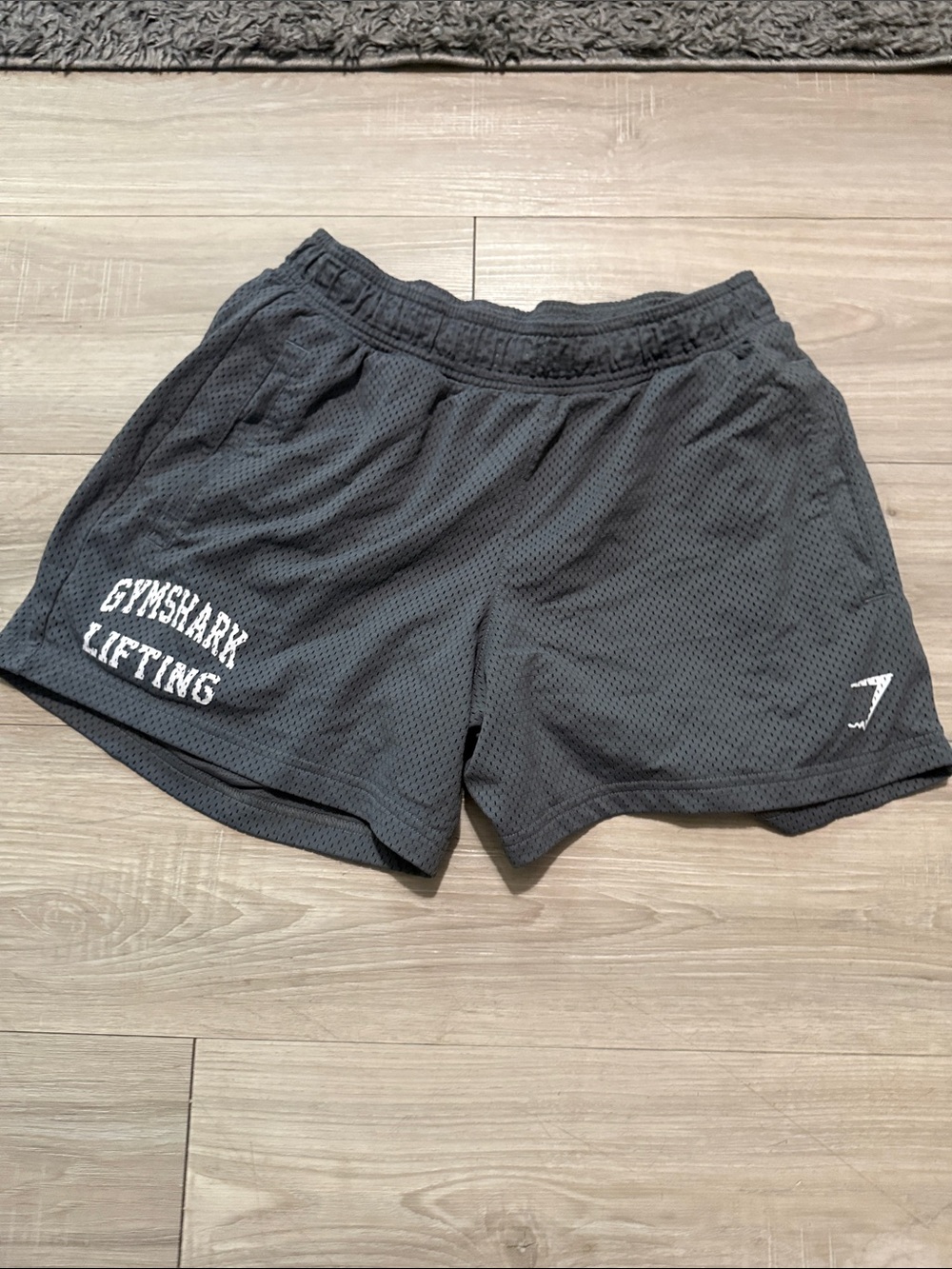 Gymshark Men’s Charcoal Black Mesh Lifting Shorts